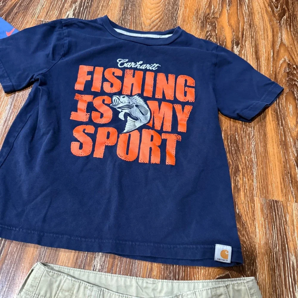 Boys Play Clothes Bundle Size 7 8 10 Nike Carhartt Shorts T-Shirts Set FLAWS